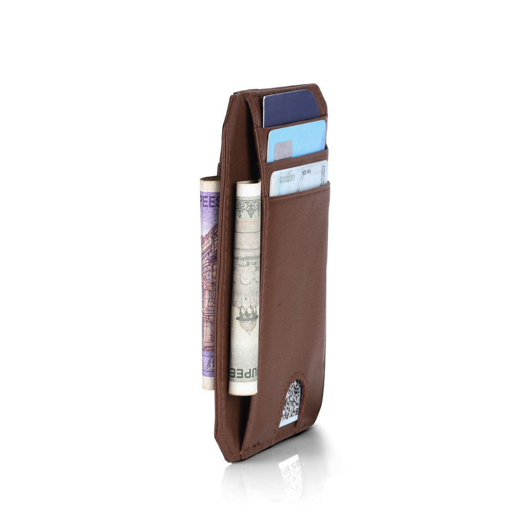 G7 SHARP PATTERN MEN'S LEATHER CARD WALLET