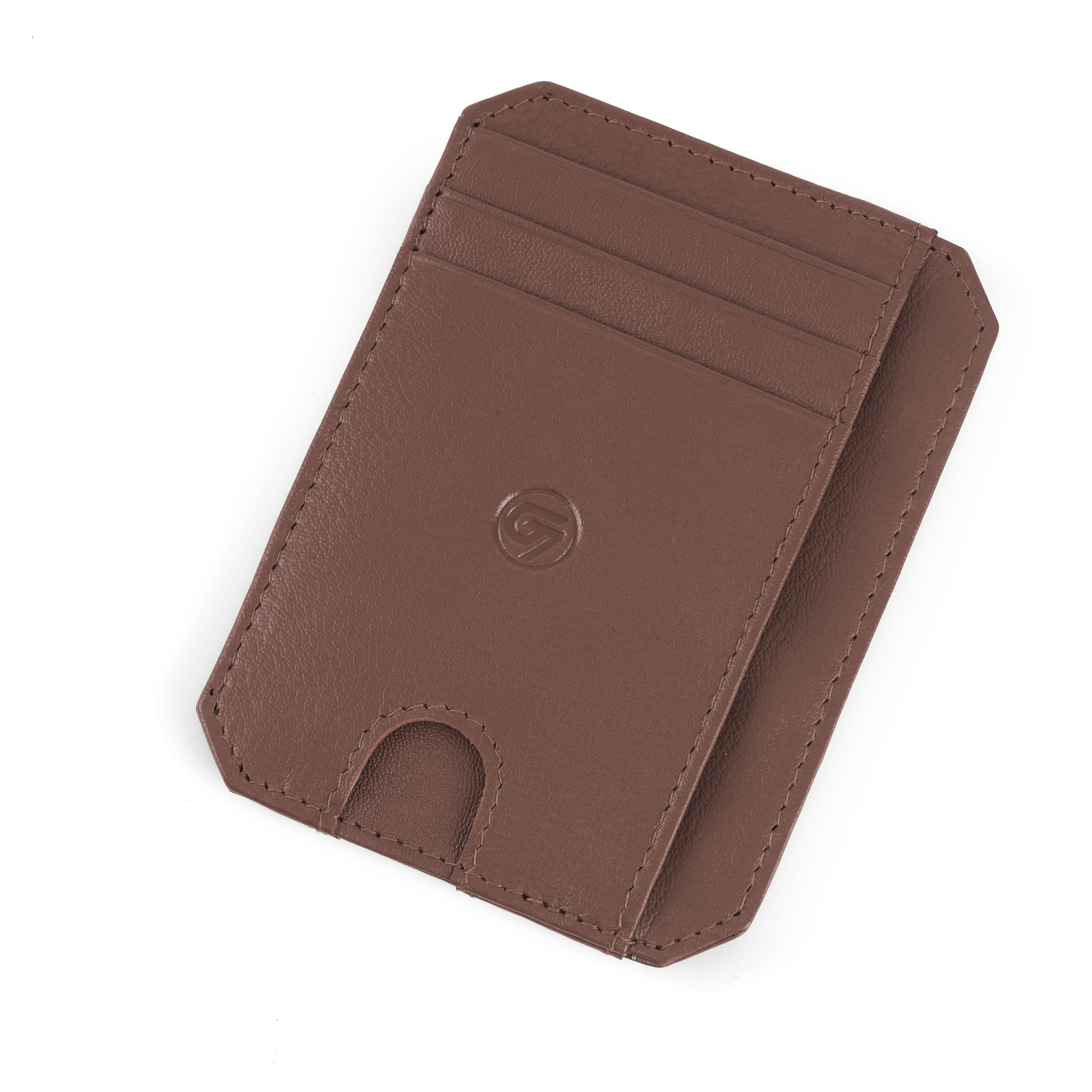 G7 SHARP PATTERN MEN'S LEATHER CARD WALLET