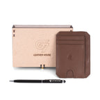 G7 SHARP PATTERN MEN'S LEATHER CARD WALLET
