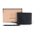 G7 COBRA PATTERN MEN'S LEATHER WALLET