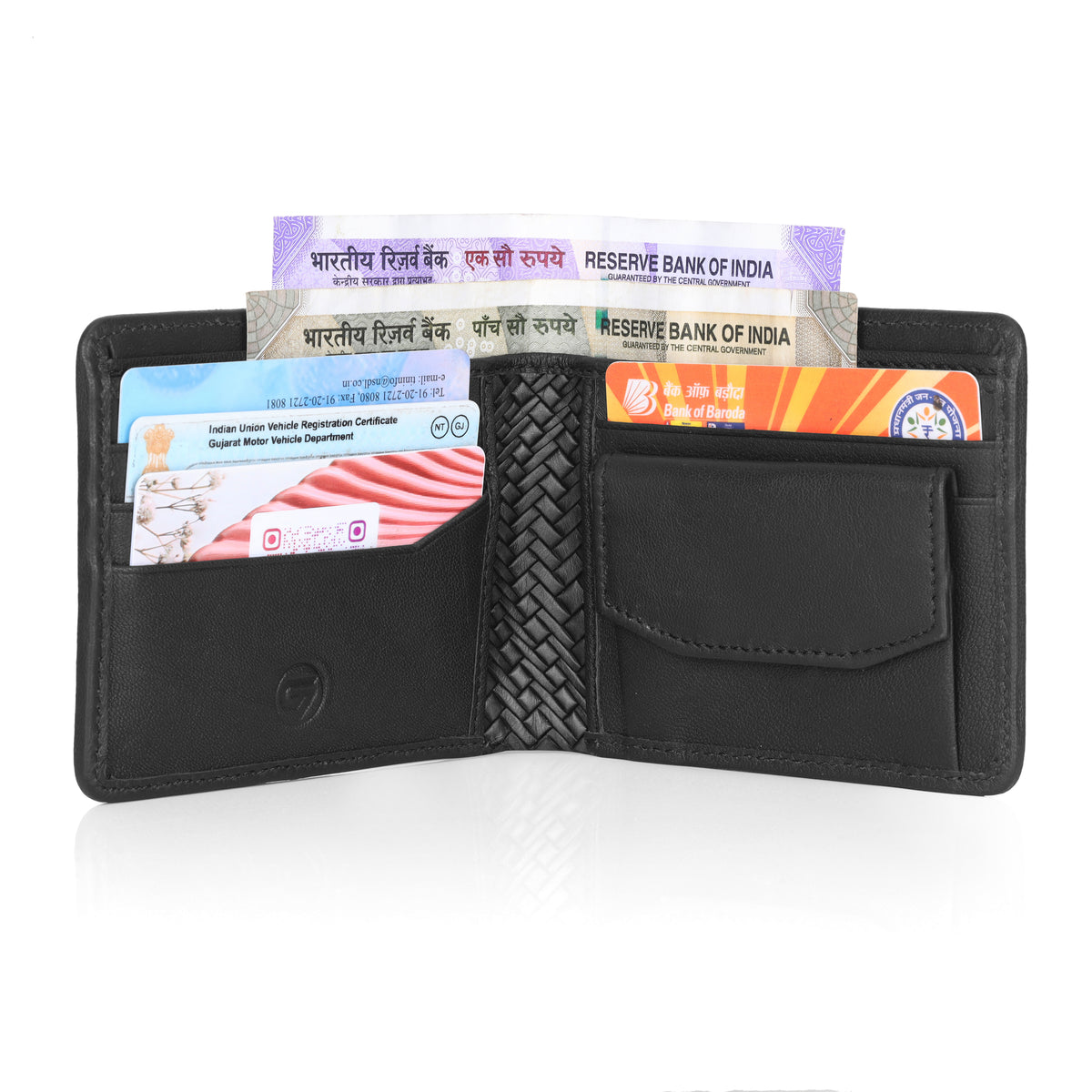 G7 COBRA PATTERN MEN'S LEATHER WALLET