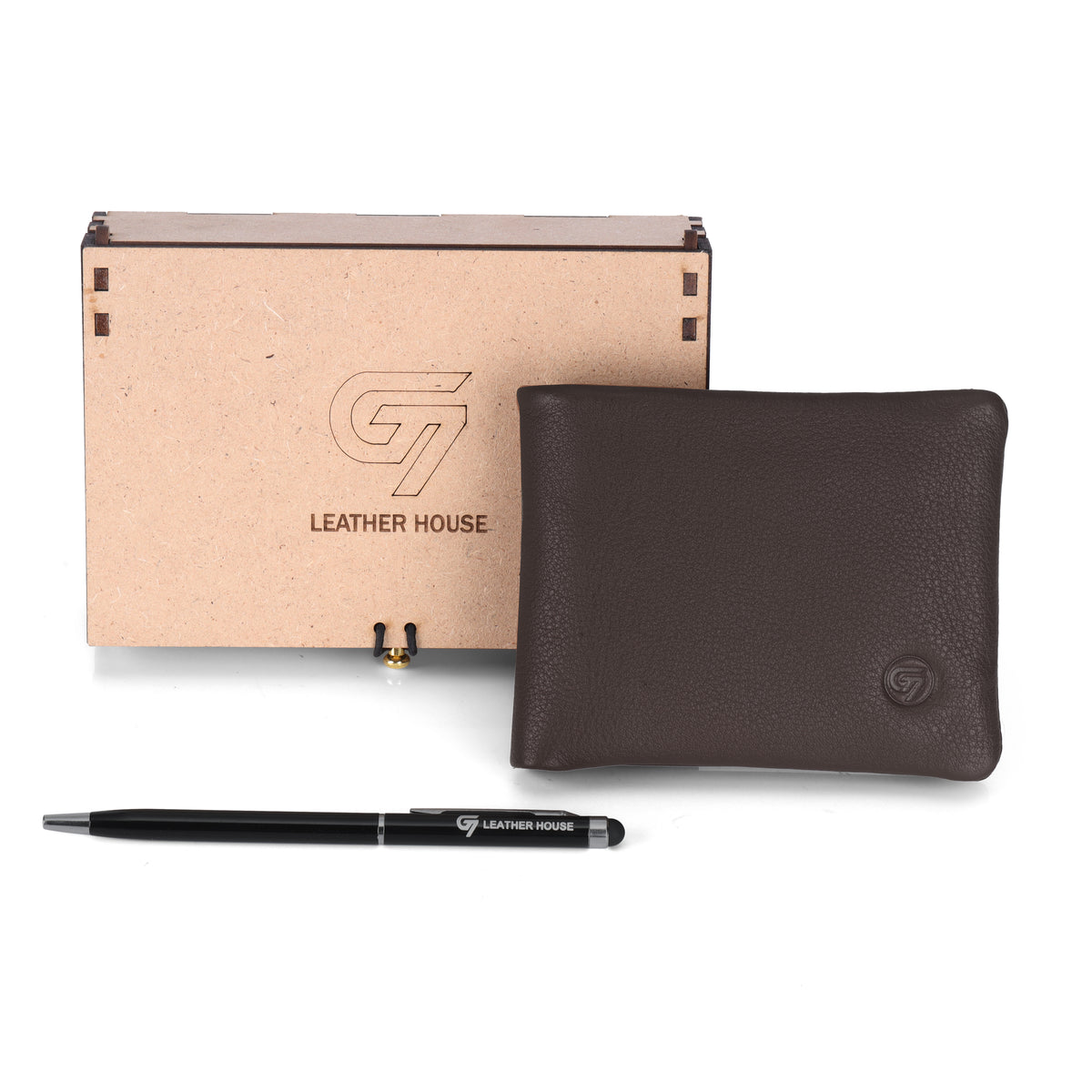 G7 CROSS PATTERN MEN'S LEATHER WALLET