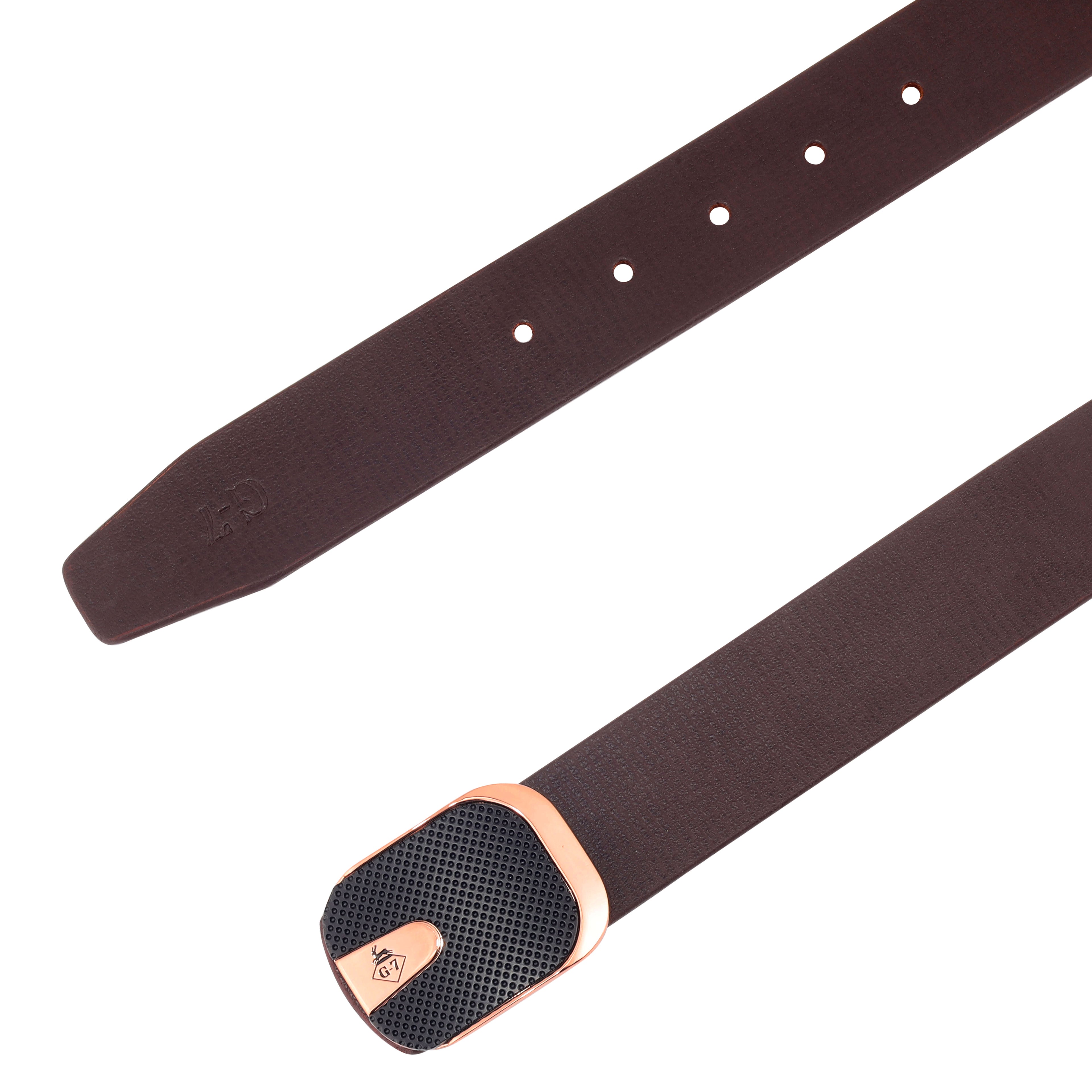 G7 ARLO MEN'S BROWN LEATHER BELT FOR MEN