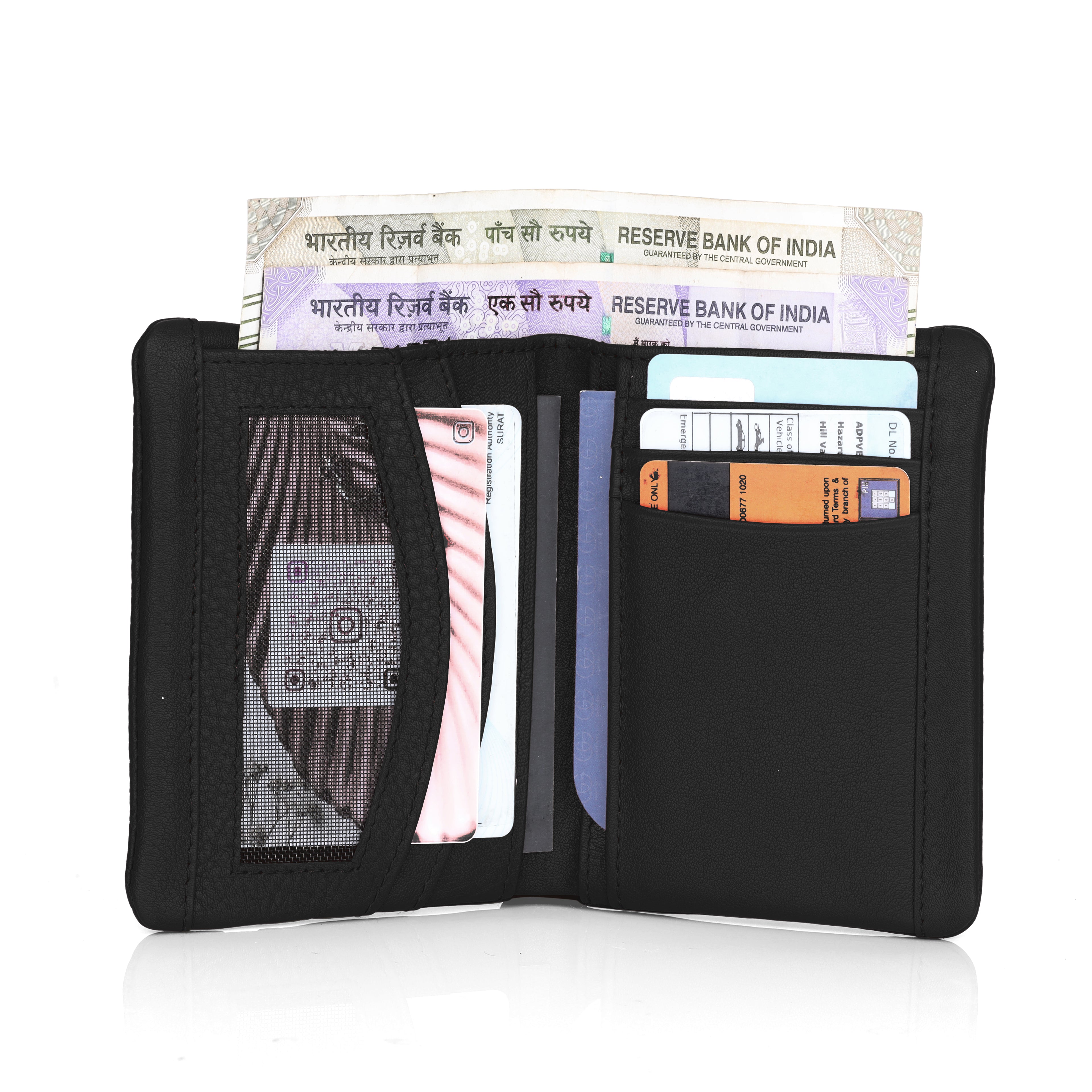 G7 PEFFLE PATTERN MEN'S LEATHER WALLET