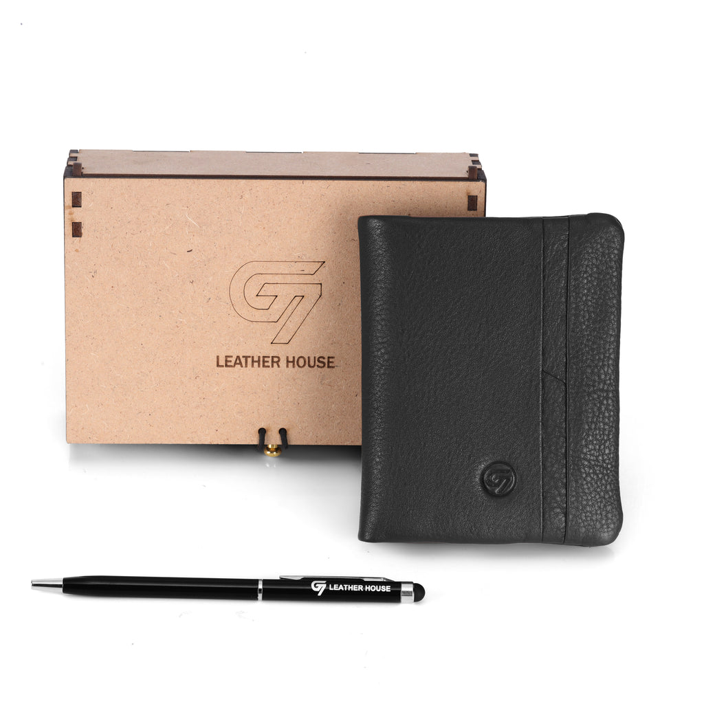 G7 PEFFLE PATTERN MEN'S LEATHER WALLET