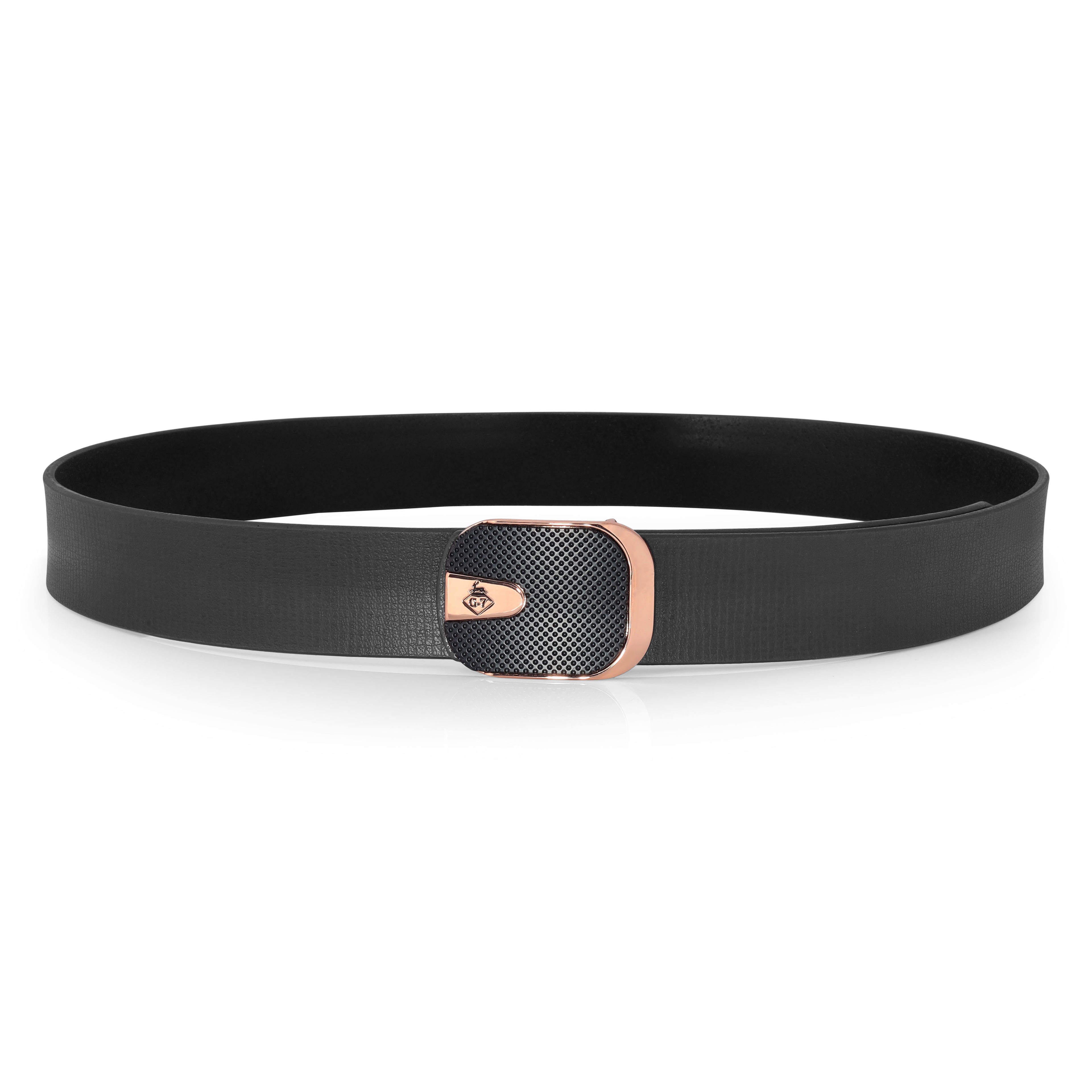 G7 ARLO MEN'S BLACK LEATHER BELT FOR MEN