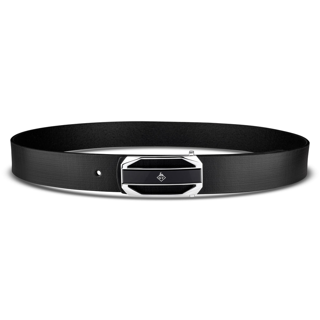 G7 EVANS MEN'S BLACK LEATHER BELT FOR MEN