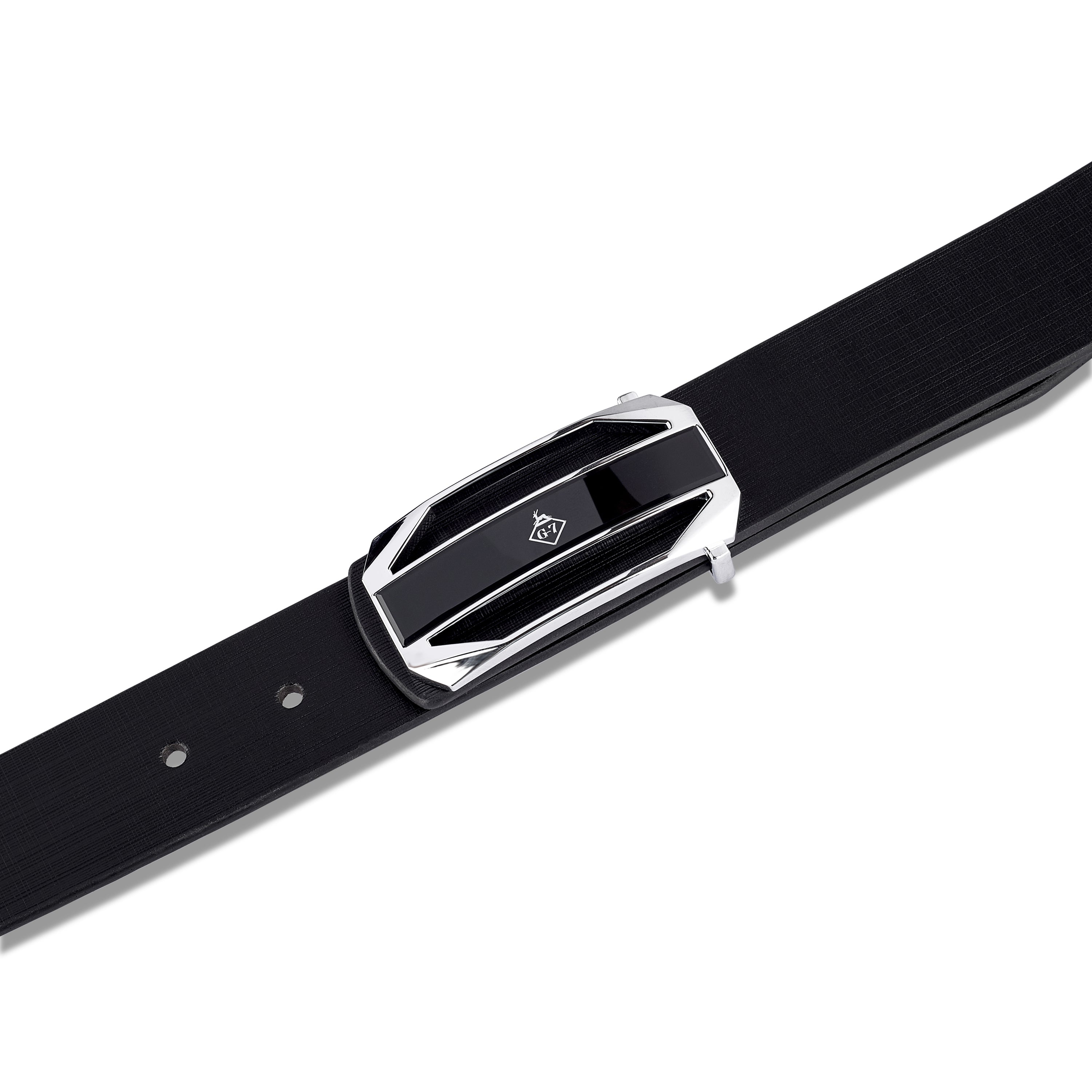 G7 EVANS MEN'S BLACK LEATHER BELT FOR MEN