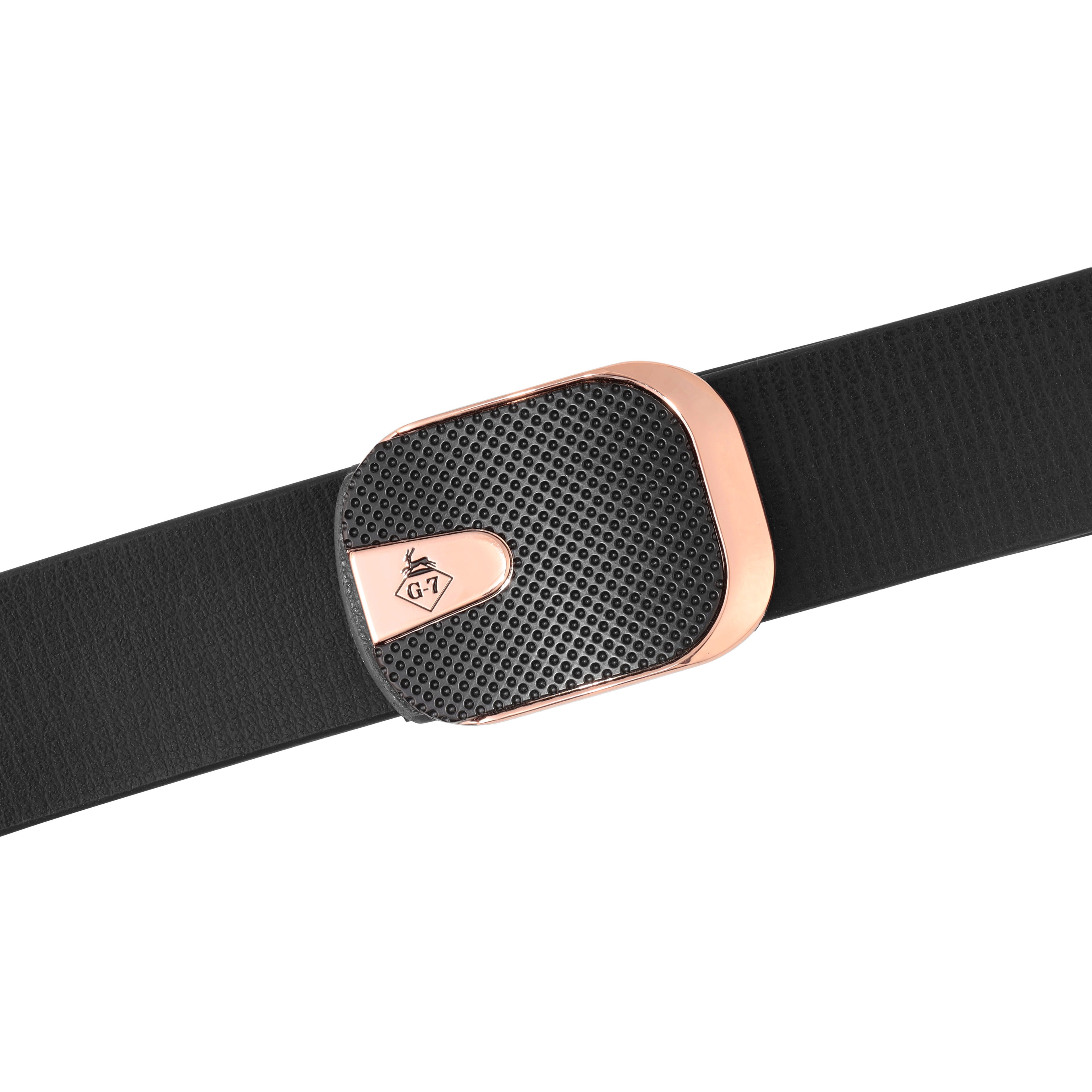 G7 ARLO MEN'S BLACK LEATHER BELT FOR MEN