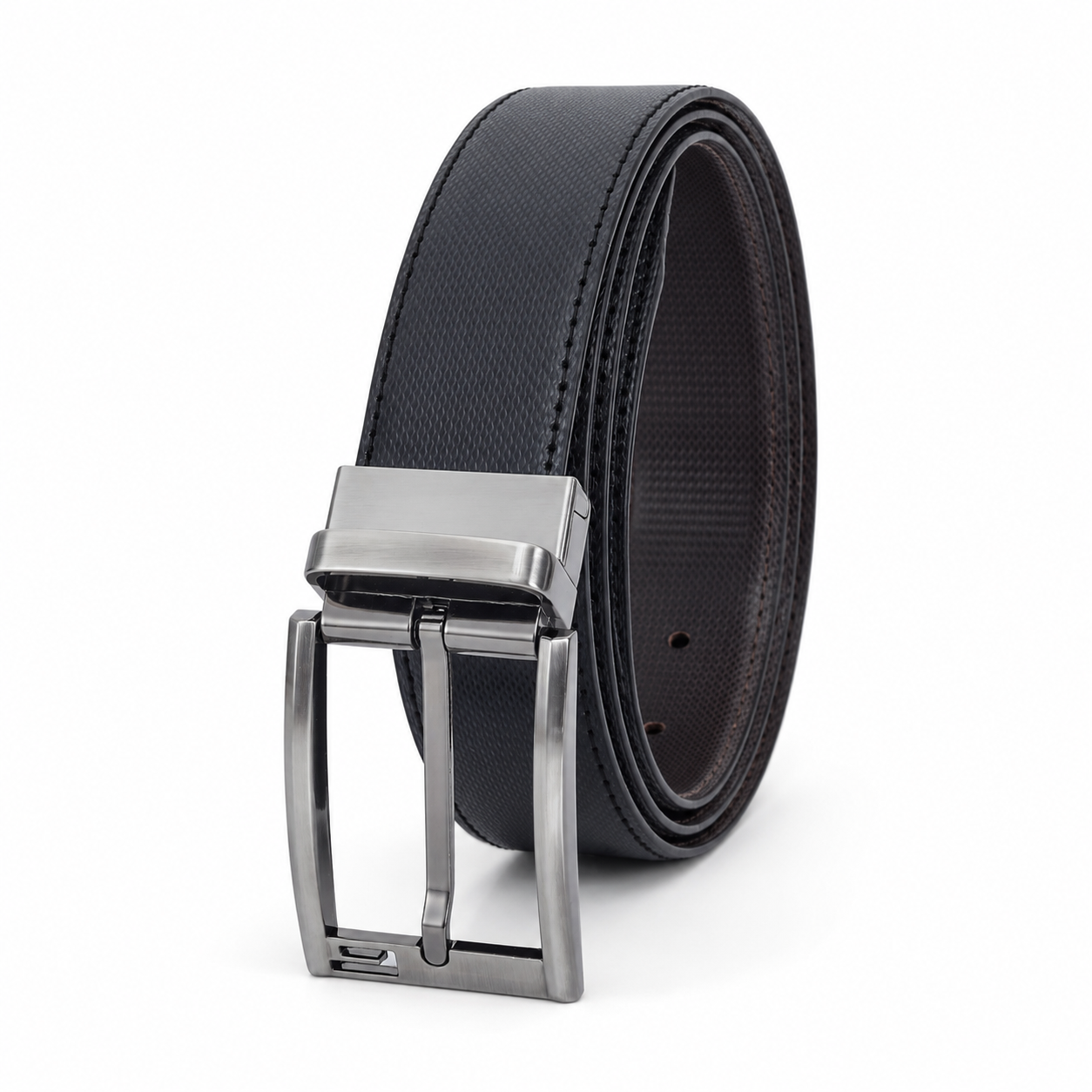 G7 OLIVER MEN'S BLACK PU LEATHER BELT FOR MEN