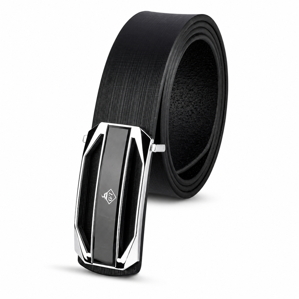 G7 EVANS MEN'S BLACK LEATHER BELT FOR MEN