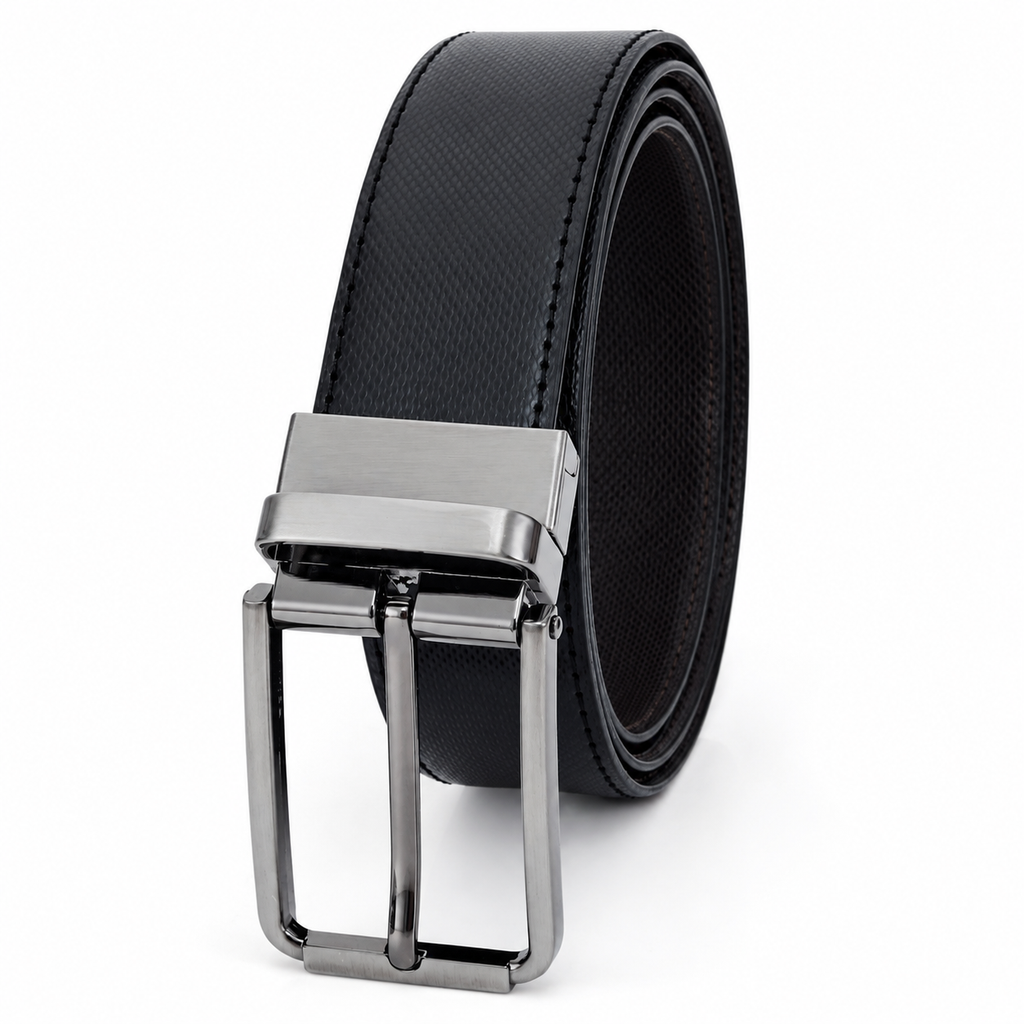 G7 WILLIAM MEN'S BLACK PU LEATHER BELT FOR MEN