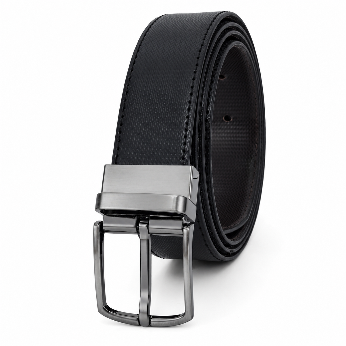 G7 MARK MEN'S BLACK PU LEATHER BELT FOR MEN