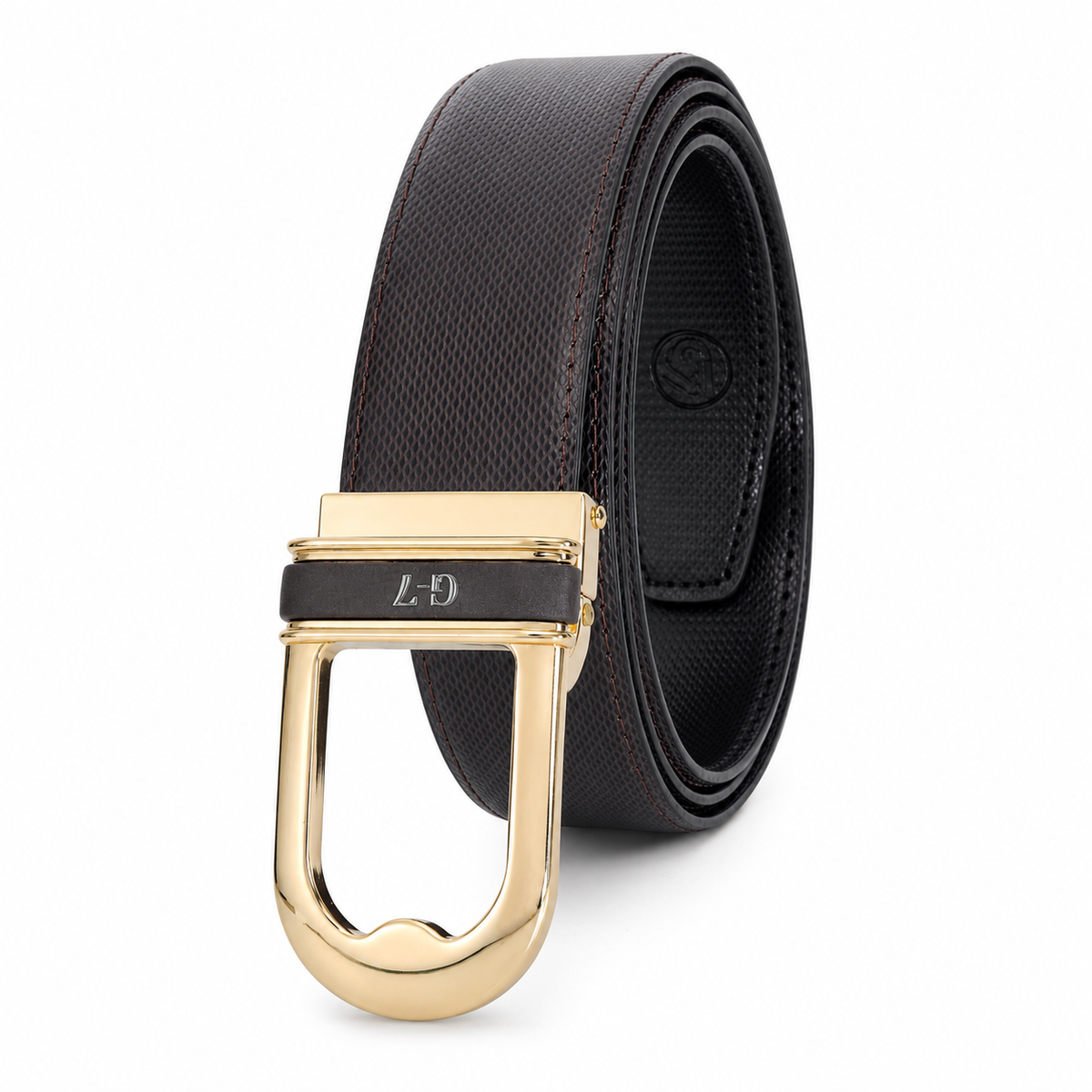 G7 SCOTT MEN'S BROWN PU LEATHER BELT FOR MEN