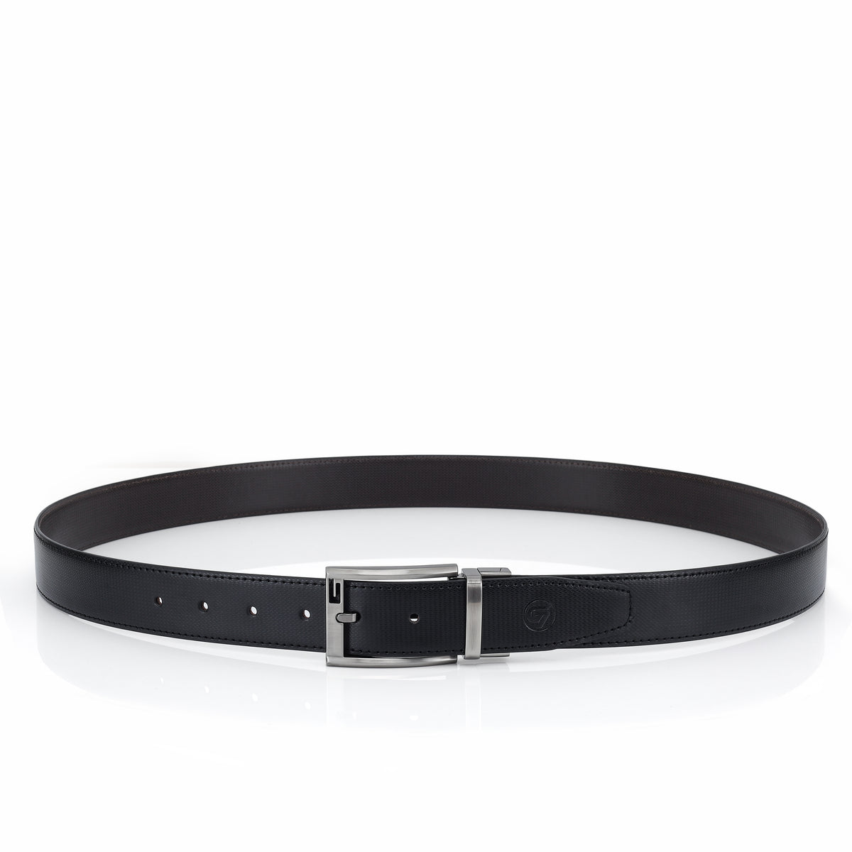 G7 OLIVER MEN'S BLACK PU LEATHER BELT FOR MEN