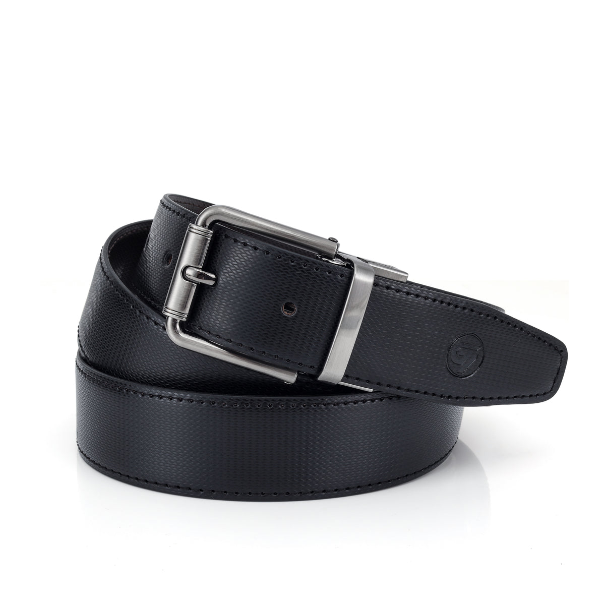 G7 RORY MEN'S BLACK PU LEATHER BELT FOR MEN