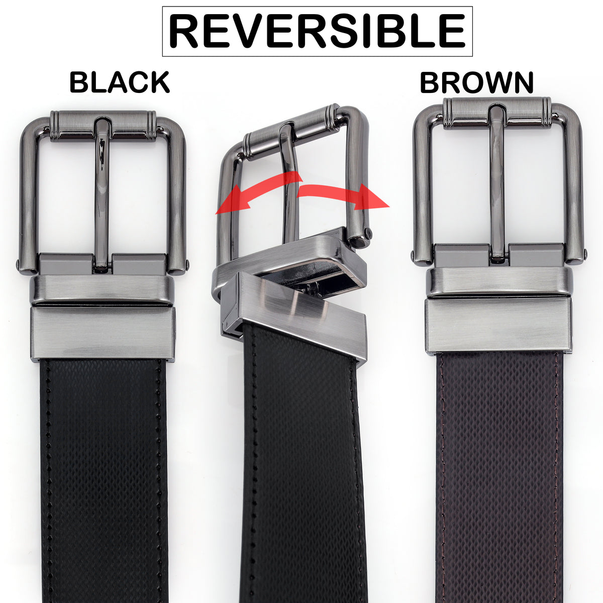 G7 RORY MEN'S BLACK PU LEATHER BELT FOR MEN