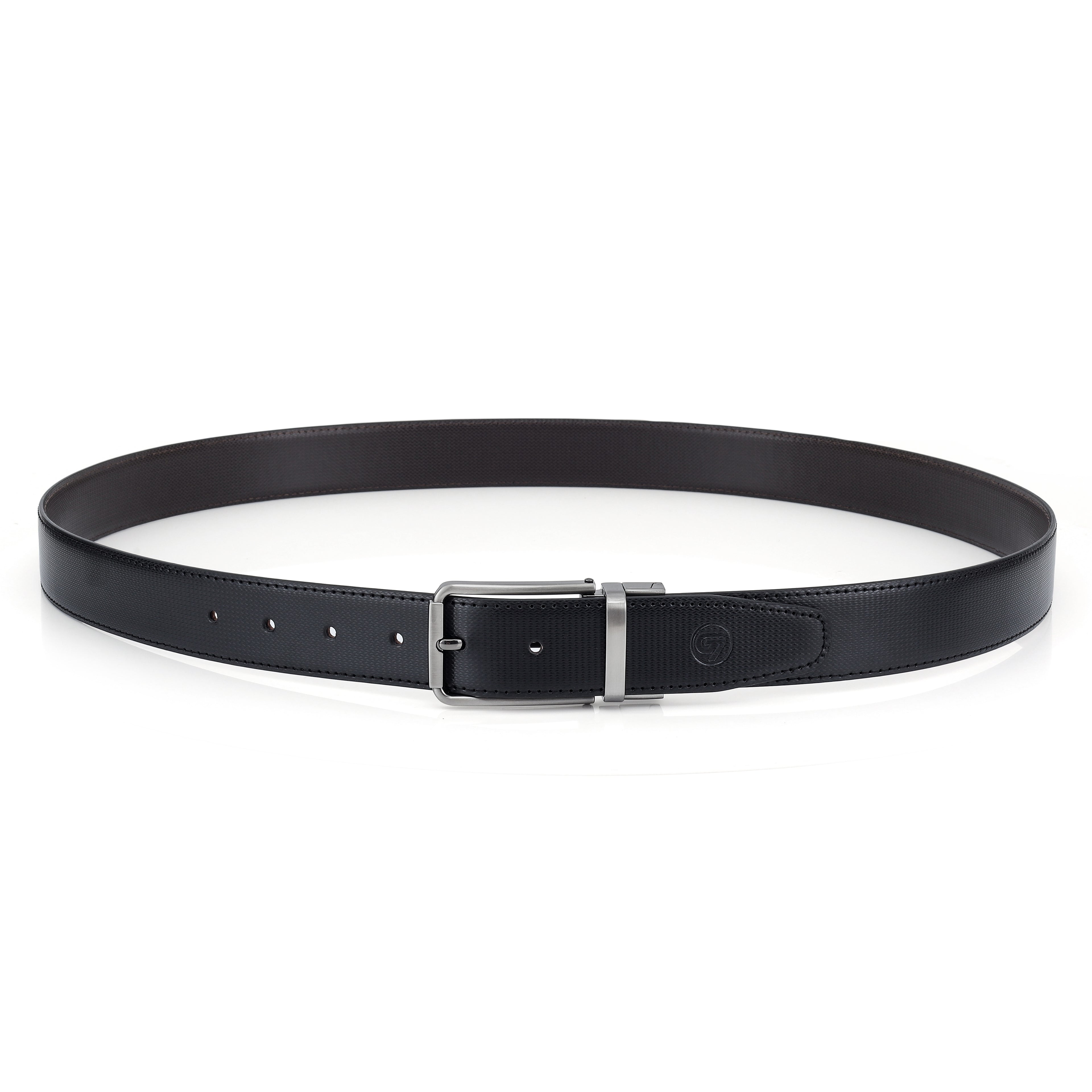 G7 WILLIAM MEN'S BLACK PU LEATHER BELT FOR MEN