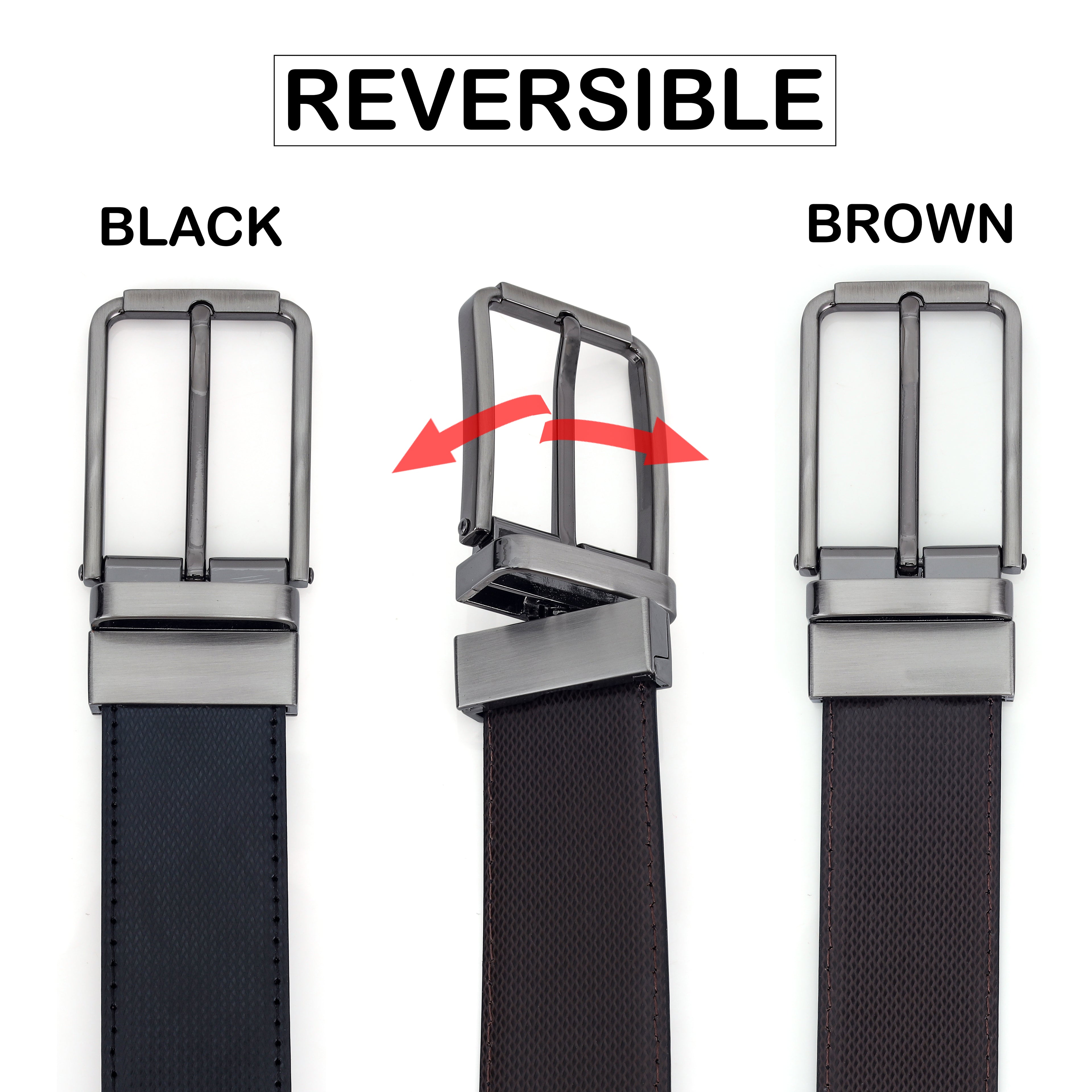 G7 WILLIAM MEN'S BLACK PU LEATHER BELT FOR MEN