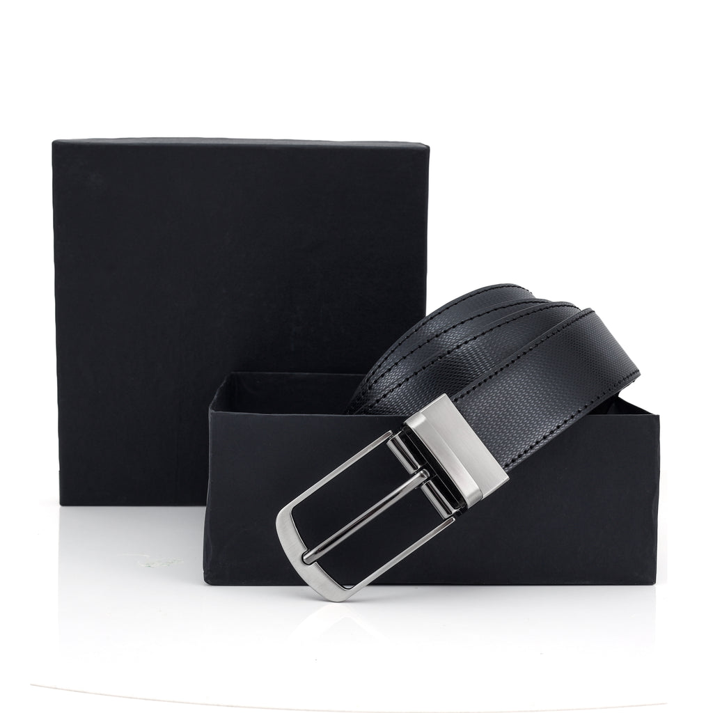 G7 DANIEL MEN'S BLACK PU LEATHER BELT FOR MEN