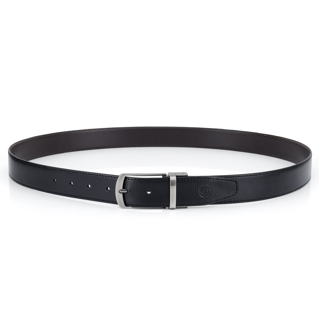 G7 DANIEL MEN'S BLACK PU LEATHER BELT FOR MEN