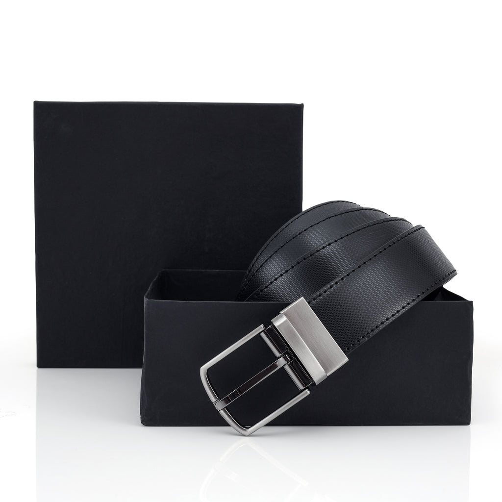 G7 MARK MEN'S BLACK PU LEATHER BELT FOR MEN