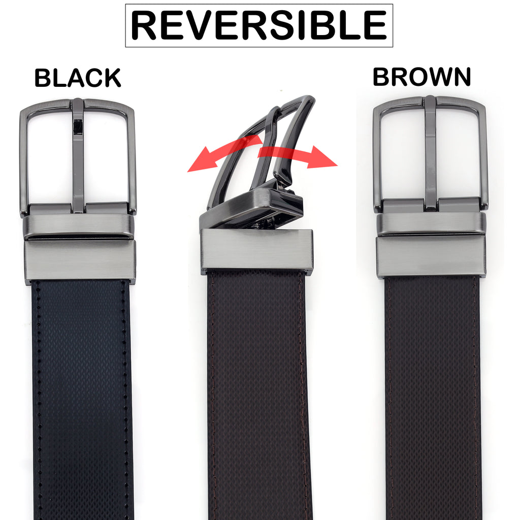 G7 MARK MEN'S BLACK PU LEATHER BELT FOR MEN