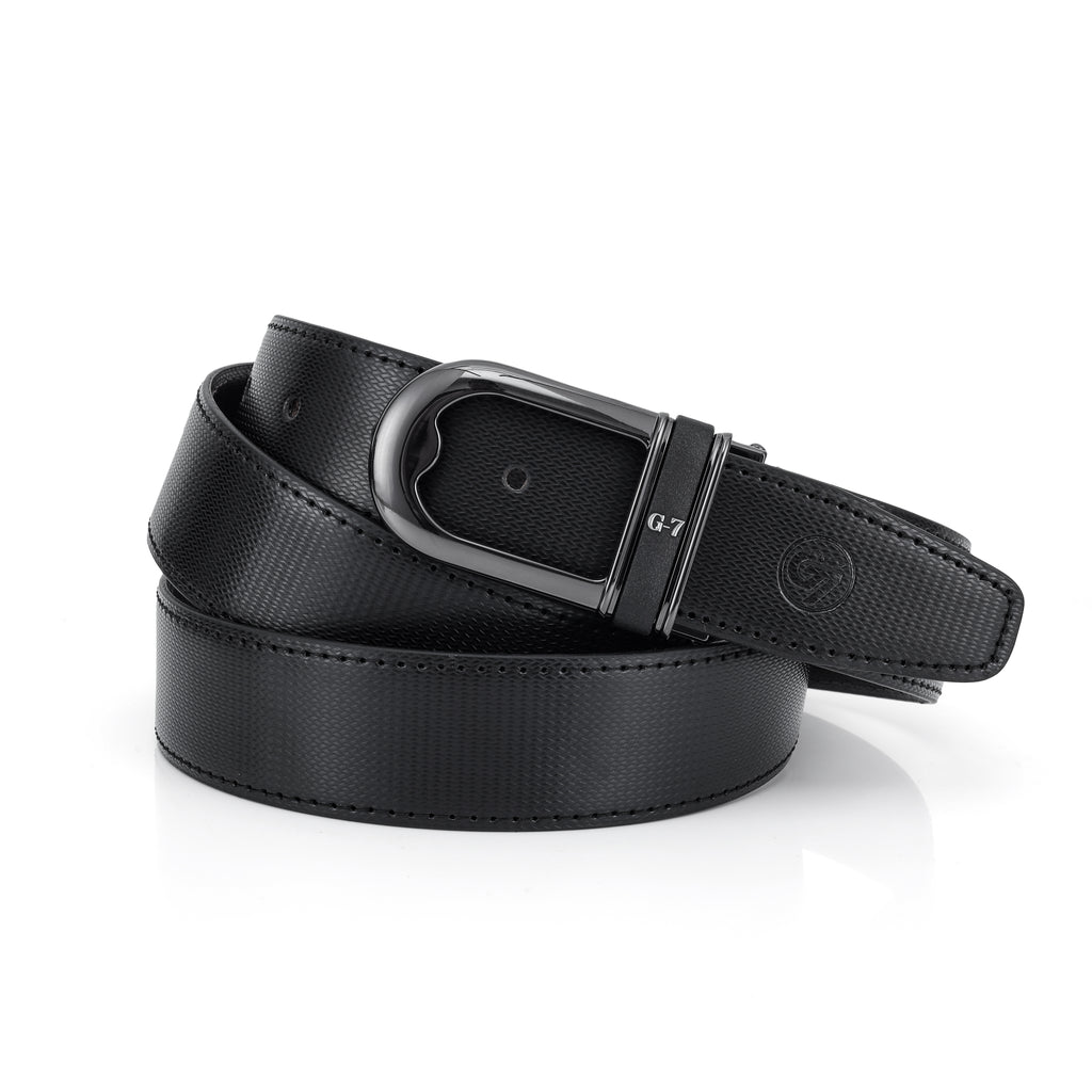 G7 SCOTT MEN'S BLACK PU LEATHER BELT FOR MEN