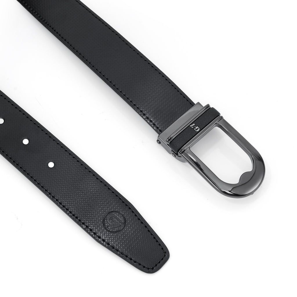 G7 SCOTT MEN'S BLACK PU LEATHER BELT FOR MEN