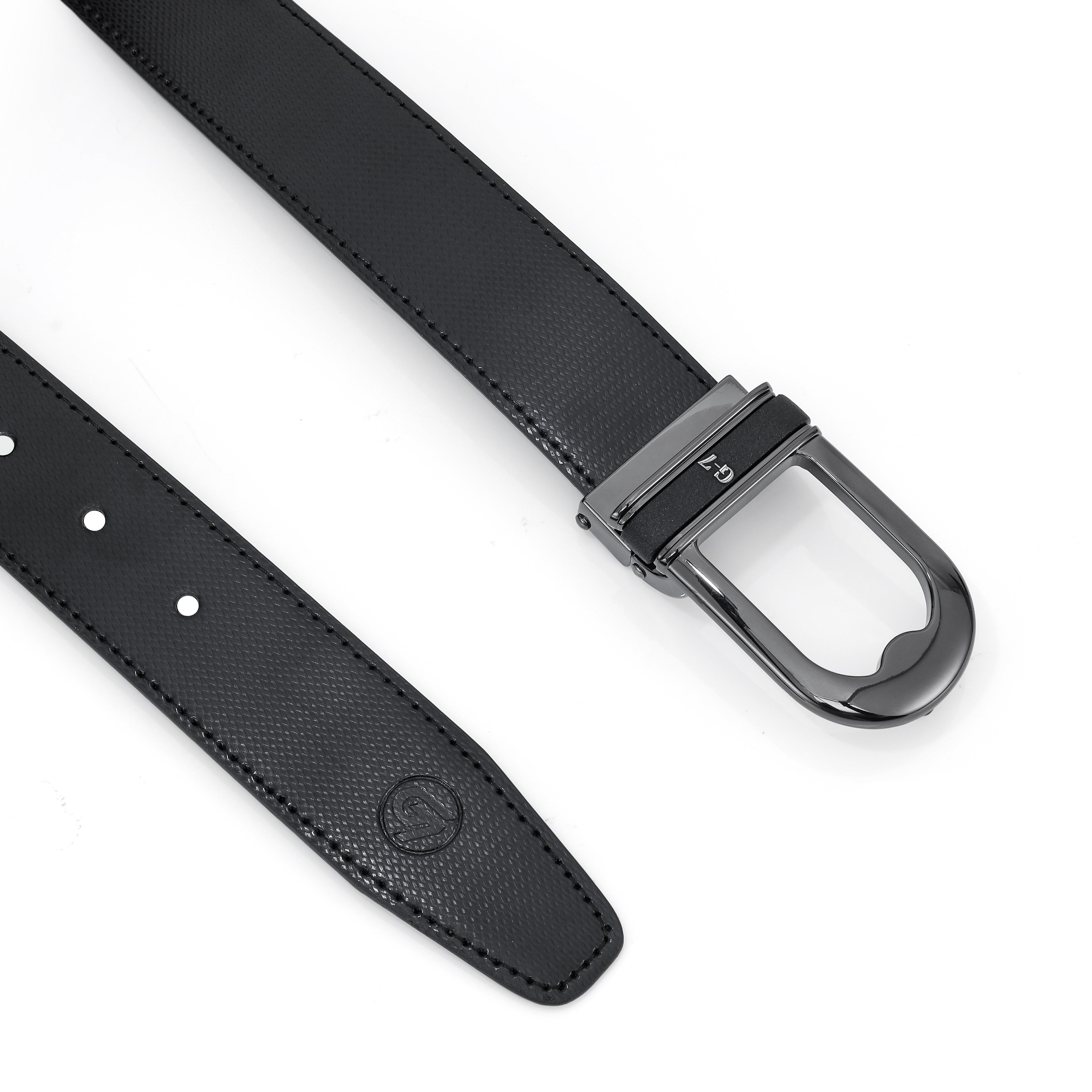 G7 SCOTT MEN'S BLACK PU LEATHER BELT FOR MEN