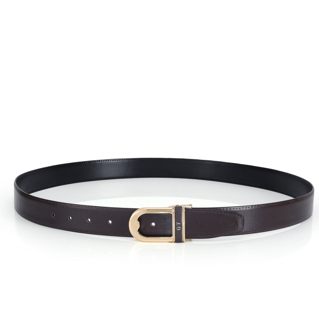 G7 SCOTT MEN'S BROWN PU LEATHER BELT FOR MEN