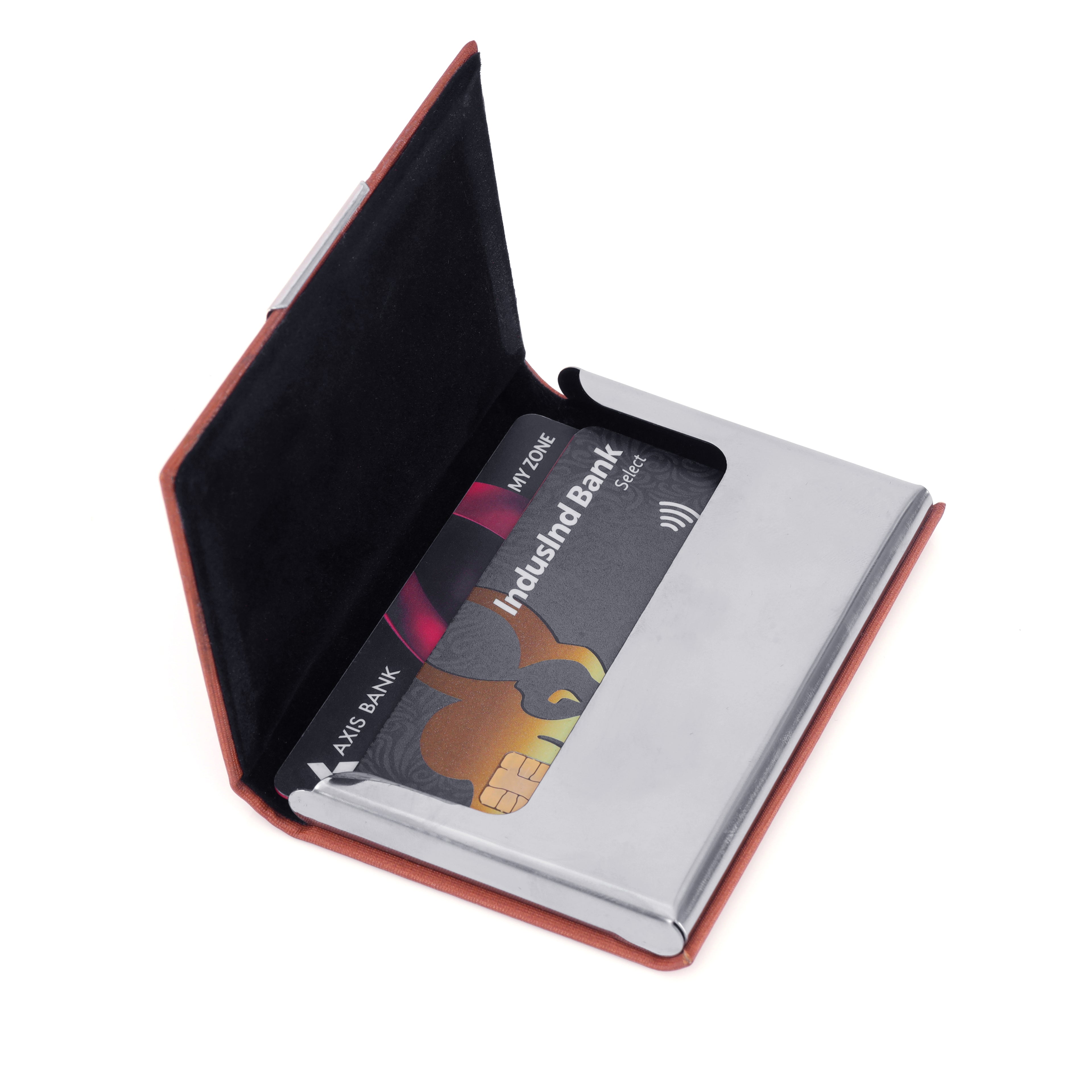 G7 PINACO Stainless Steel Card Holder Wallet WITH PEN
