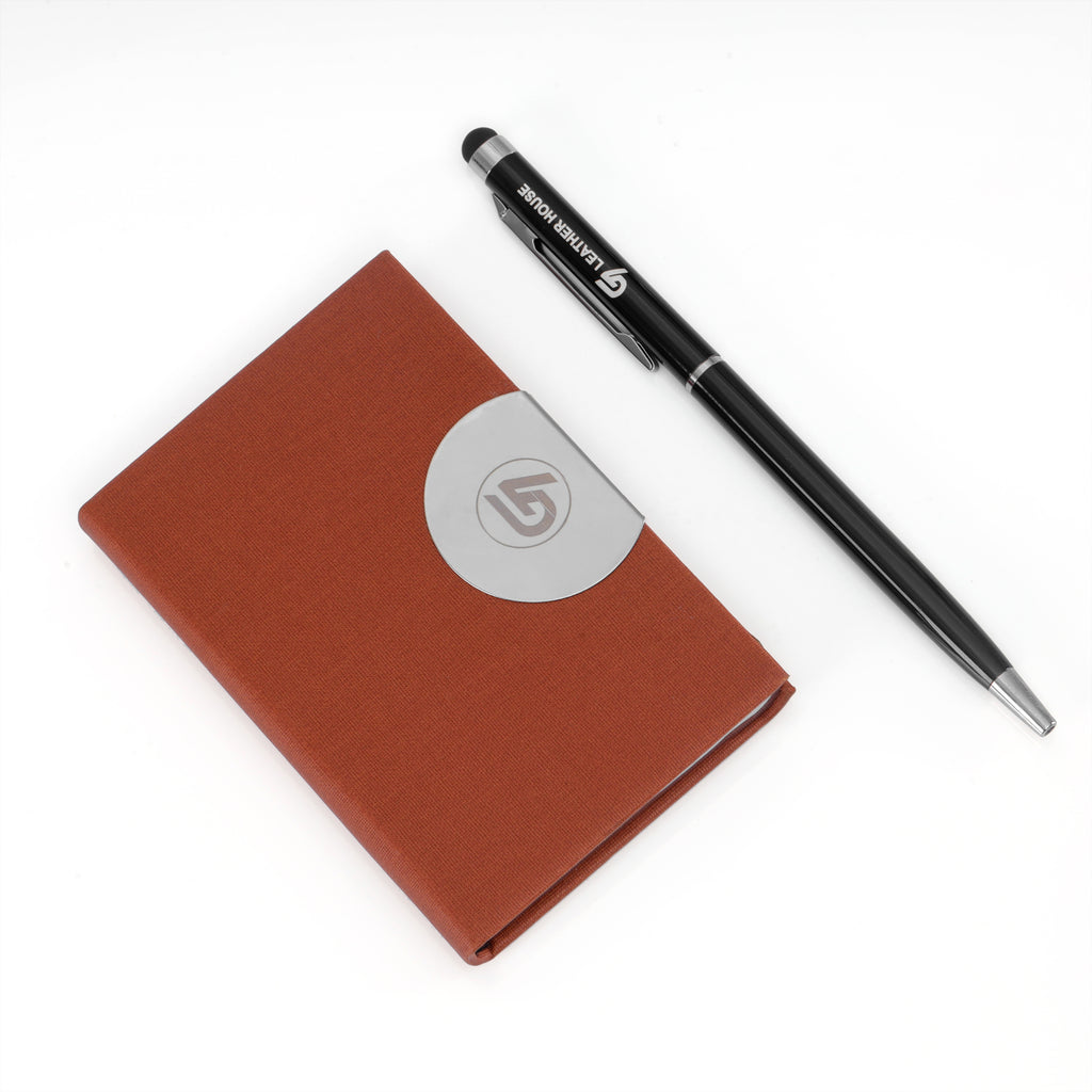 G7 PINACO Stainless Steel Card Holder Wallet WITH PEN