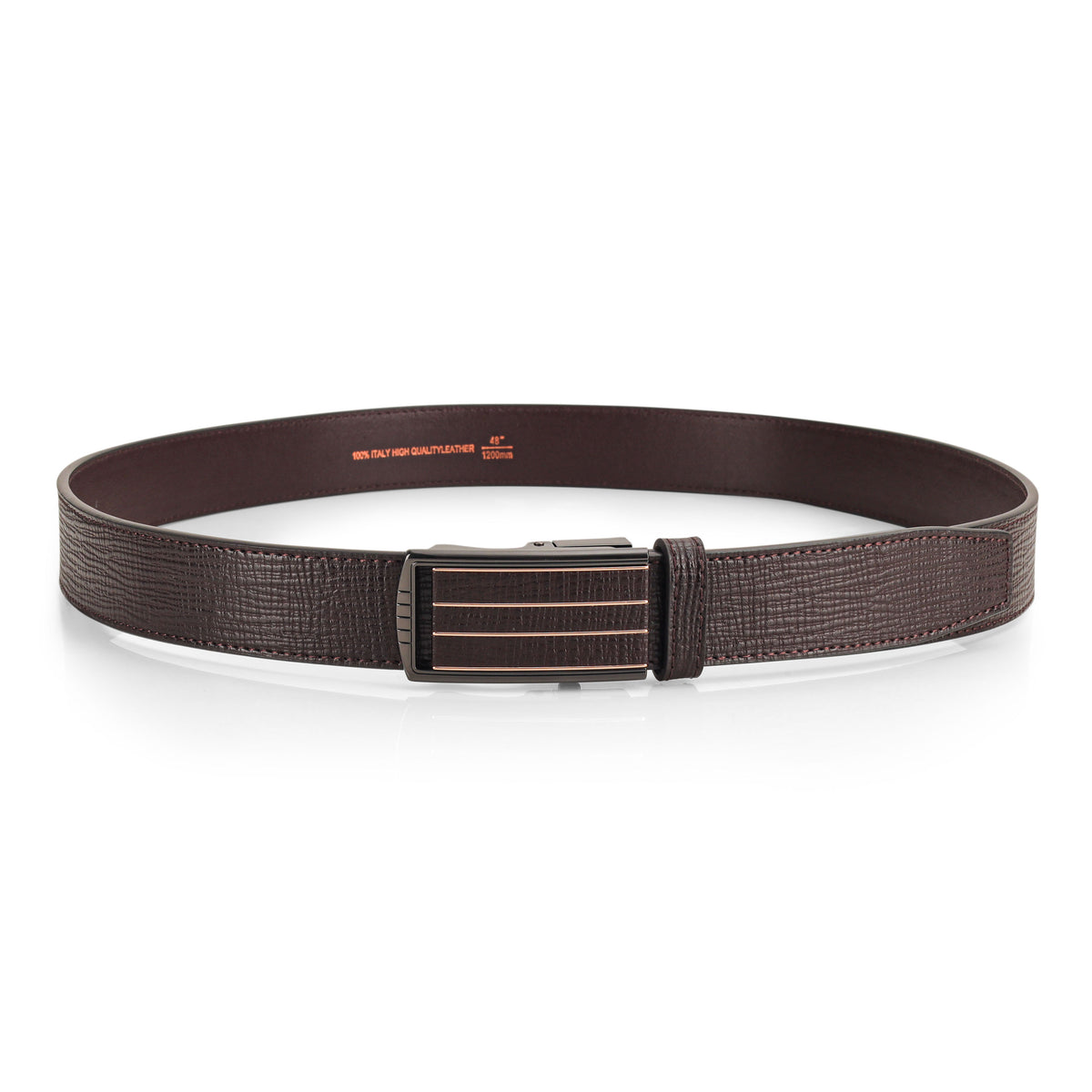 G7 ZIKO BROWN LEATHER AUTOLOCK NO HOLE BELT