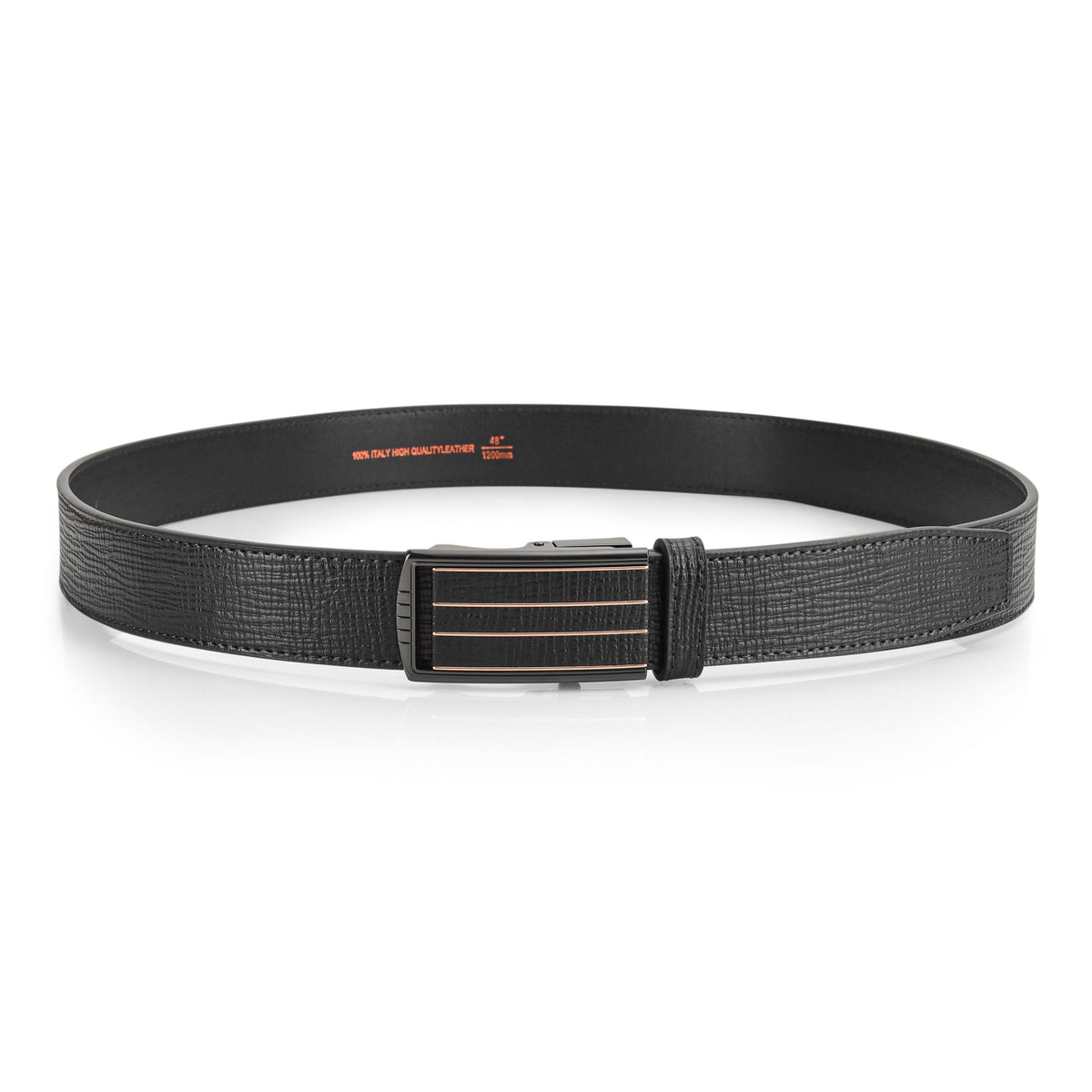 G7 ZIKO BLACK LEATHER AUTOLOCK NO HOLE BELT
