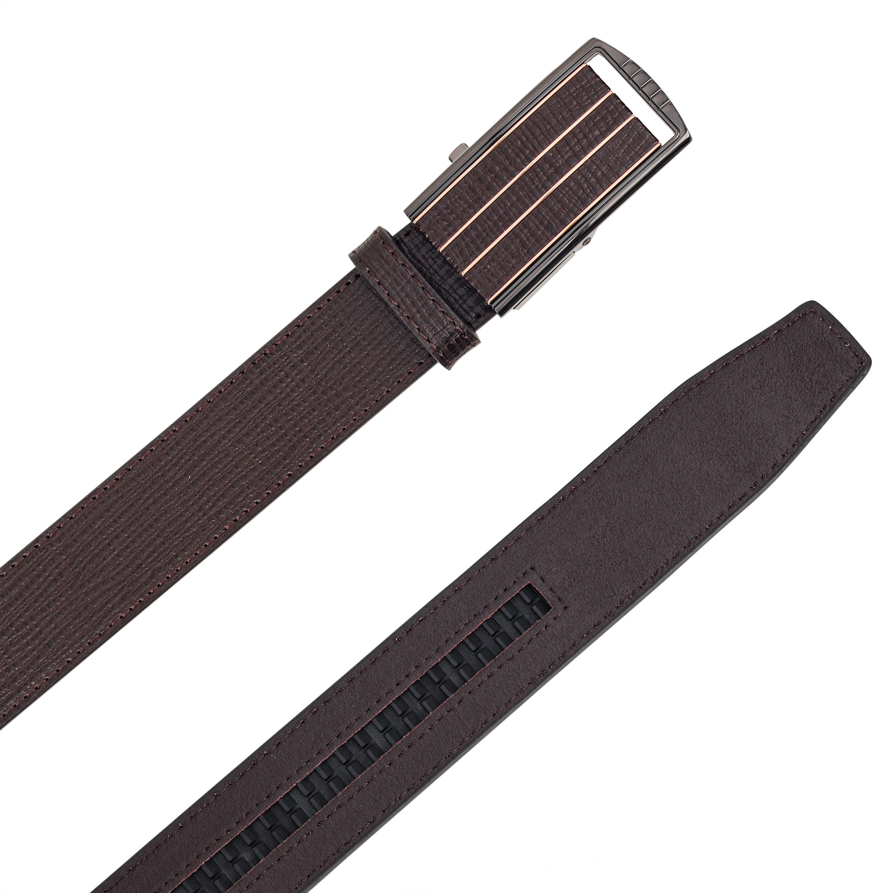 G7 ZIKO BROWN LEATHER AUTOLOCK NO HOLE BELT