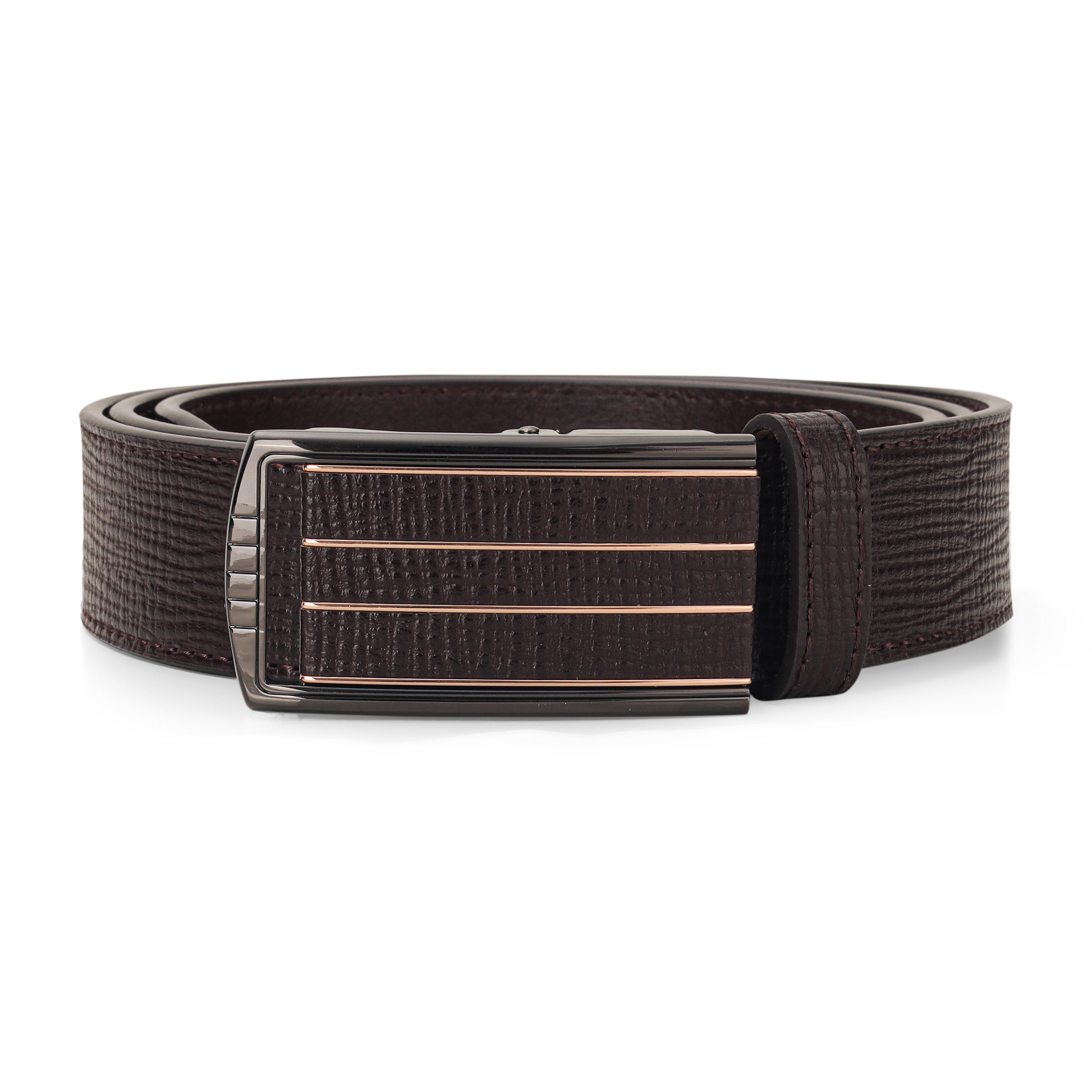 G7 ZIKO BROWN LEATHER AUTOLOCK NO HOLE BELT